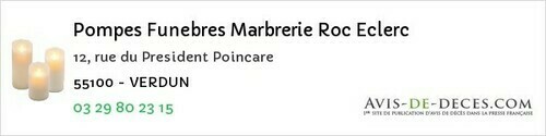 Avis de décès - Maizey - Pompes Funebres Marbrerie Roc Eclerc