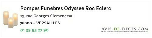 Avis de décès - Émancé - Pompes Funebres Odyssee Roc Eclerc