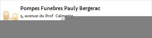 Avis de décès - Sarliac-sur-L'isle - Pompes Funebres Pauly Bergerac