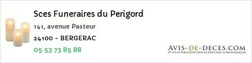 Avis de décès - Cherveix-Cubas - Sces Funeraires du Perigord
