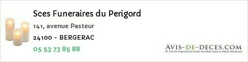 Avis de décès - Saint-Privat-Des-Prés - Sces Funeraires du Perigord