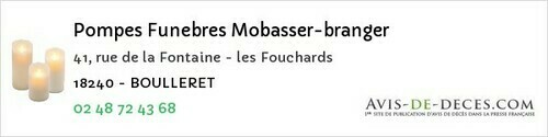 Avis de décès - Saint-Palais - Pompes Funebres Mobasser-branger