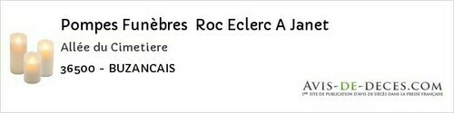 Avis de décès - Bagneux - Pompes Funèbres Roc Eclerc A Janet