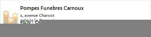 Avis de décès - Eyguières - Pompes Funebres Carnoux