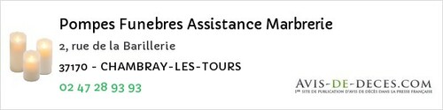 Avis de décès - Saint-Nicolas-De-Bourgueil - Pompes Funebres Assistance Marbrerie
