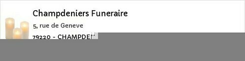 Avis de décès - Saint-Pompain - Champdeniers Funeraire