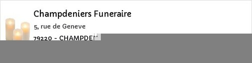 Avis de décès - La Ferrière-En-Parthenay - Champdeniers Funeraire