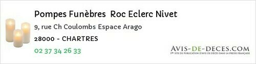 Avis de décès - Maisons - Pompes Funèbres Roc Eclerc Nivet