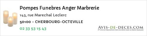Avis de décès - Marigny-le Lozon - Pompes Funebres Anger Marbrerie