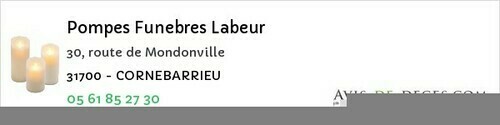 Avis de décès - Issus - Pompes Funebres Labeur