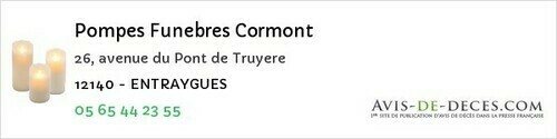 Avis de décès - Compolibat - Pompes Funebres Cormont