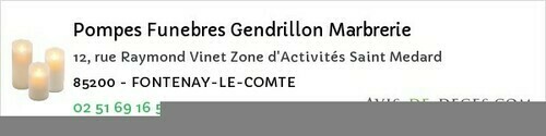 Avis de décès - Saint-Valérien - Pompes Funebres Gendrillon Marbrerie