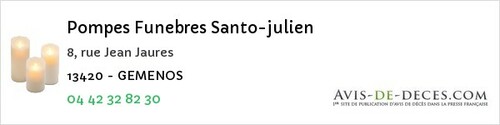 Avis de décès - Cabannes - Pompes Funebres Santo-julien