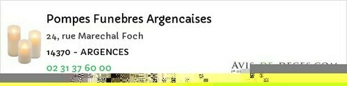 Avis de décès - Feuguerolles-Bully - Pompes Funebres Argencaises