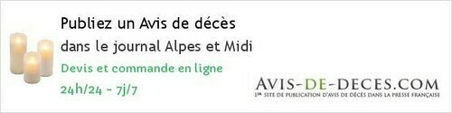 Avis de deces Alpes et Midi Avis de deces Alpes et Midi