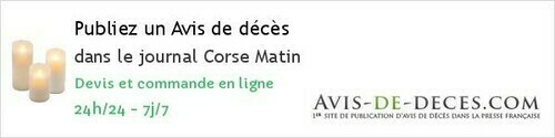 Avis de deces Corse Matin Avis de deces Corse Matin