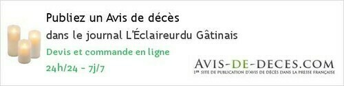 Avis de deces L'Éclaireurdu Gâtinais Avis de deces L'Éclaireurdu Gâtinais