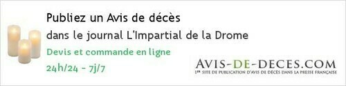 Avis de deces L'Impartial de la Drome Avis de deces L'Impartial de la Drome