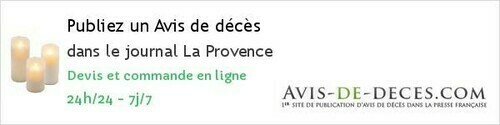 Avis de deces La Provence Avis de deces La Provence