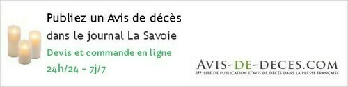 Avis de deces La Savoie Avis de deces La Savoie