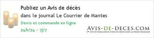 Avis de deces Le Courrier de Mantes Avis de deces Le Courrier de Mantes