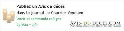 Avis de deces Le Courrier Vendéen Avis de deces Le Courrier Vendéen