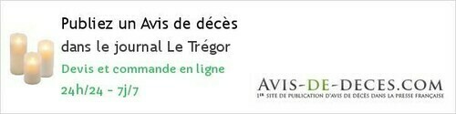 Avis de deces Le Trégor Avis de deces Le Trégor