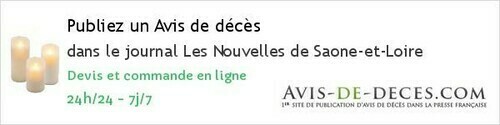 Avis de deces Les Nouvelles de Saone-et-Loire Avis de deces Les Nouvelles de Saone-et-Loire