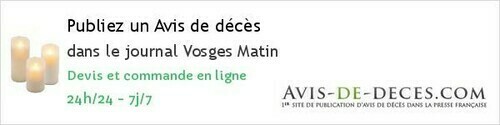 Avis de deces Vosges Matin Avis de deces Vosges Matin