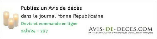 Avis de deces Yonne Républicaine Avis de deces Yonne Républicaine